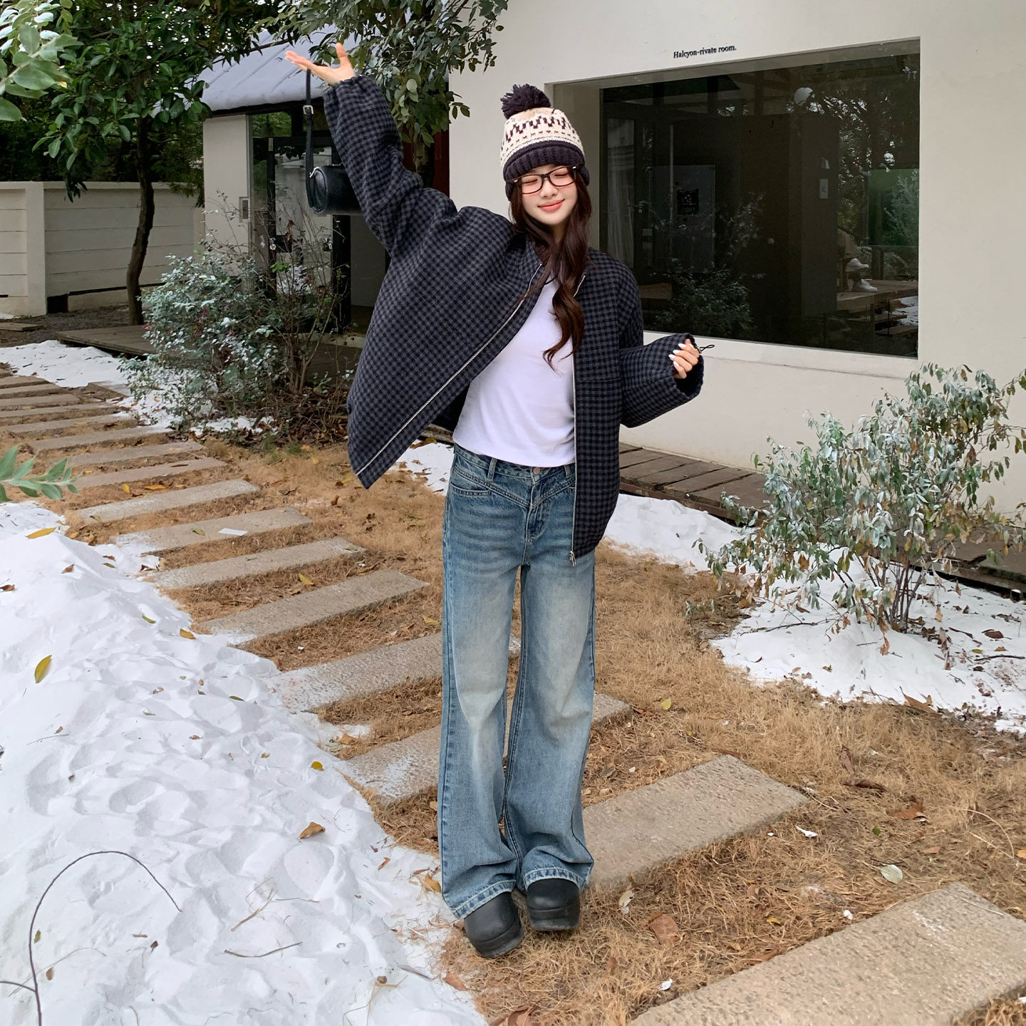 橘子树在哪儿复古加绒微喇牛仔裤女冬季设计感不贴腿显瘦马蹄裤子,淘宝优惠券,粉丝福利购,淘宝优惠卷