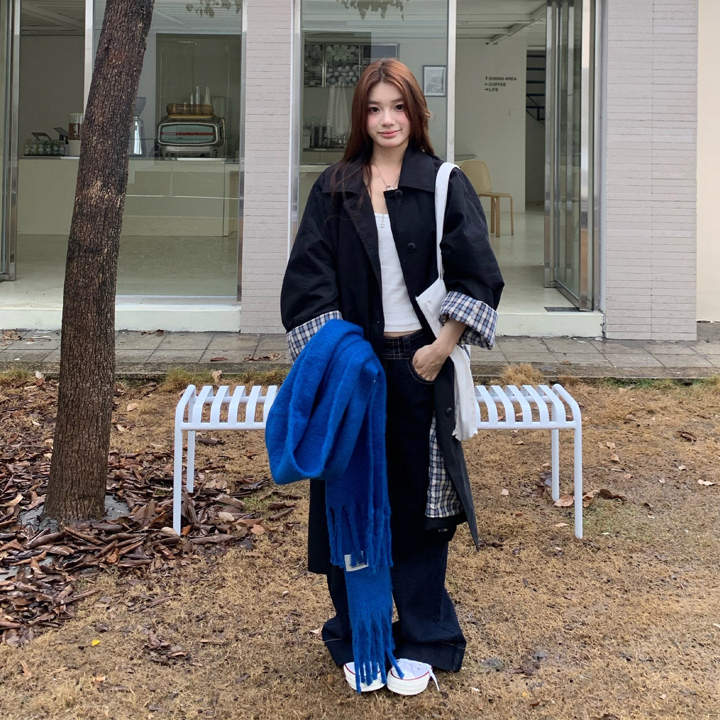 【限时价】橘子树在哪儿丹宁风牛仔裤女秋季辣妹弹力百搭双扣裤子,淘宝优惠券,粉丝福利购,淘宝优惠卷