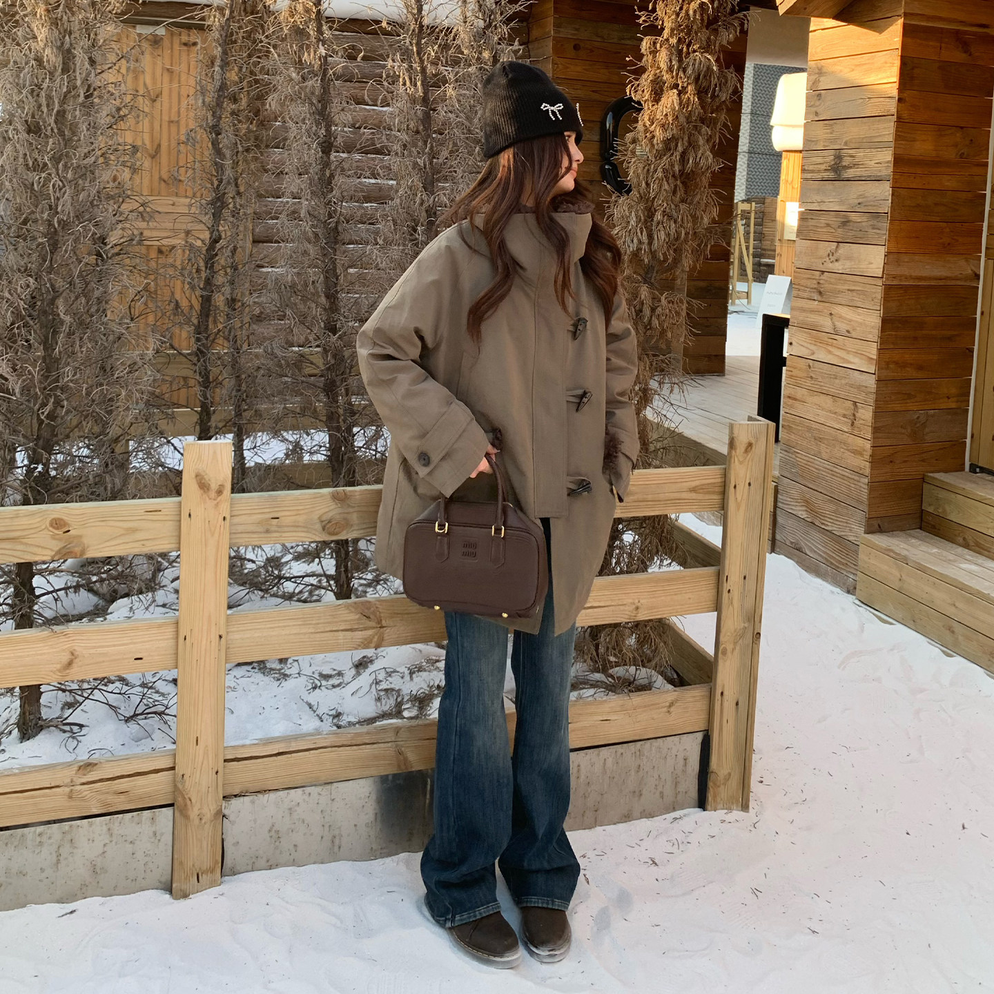 橘子树在哪儿高腰加绒微喇牛仔裤冬季女款设计感弹力显瘦马蹄裤子,淘宝优惠券,粉丝福利购,淘宝优惠卷