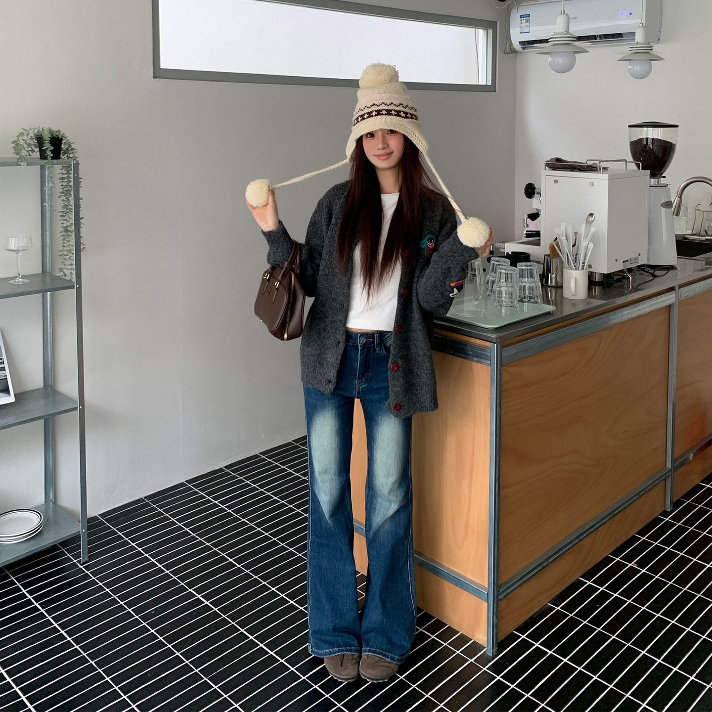 橘子树在哪儿美式复古微喇牛仔裤女秋冬辣妹修身显瘦做旧水洗裤子,淘宝优惠券,粉丝福利购,淘宝优惠卷