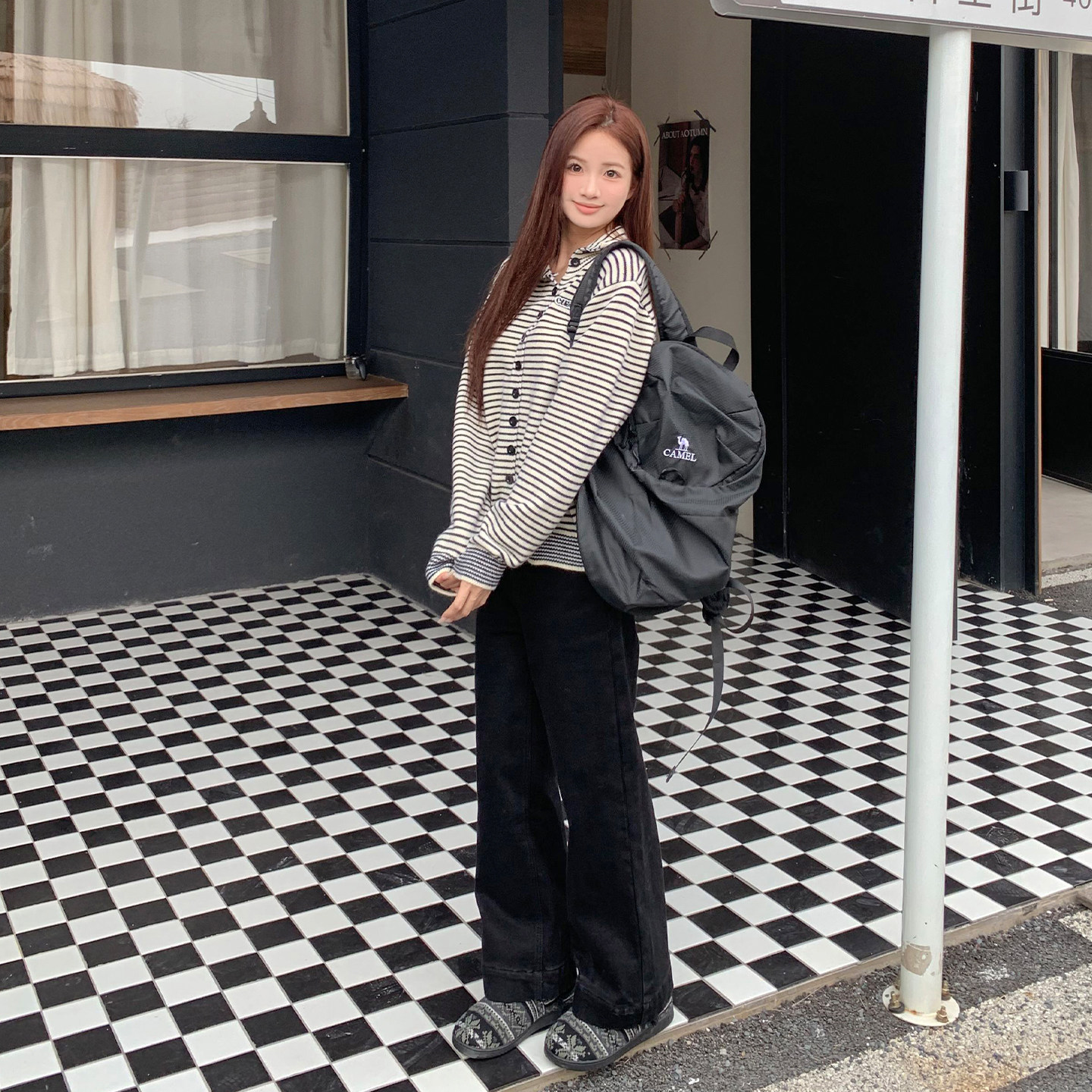 橘子树在哪儿黑色加绒牛仔裤女冬季宽松不贴腿直筒裤遮胯显瘦裤子,淘宝优惠券,粉丝福利购,淘宝优惠卷