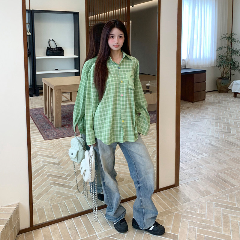 橘子树在哪儿美式复古蓝色牛仔裤女秋季垂感直筒显瘦休闲百搭裤子,淘宝优惠券,粉丝福利购,淘宝优惠卷