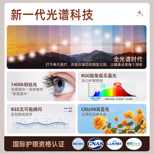 小夜灯床头睡眠卧室助眠定时夜间玩手机护眼灯可充电高级台灯新款 - 图1