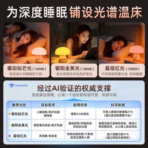 小夜灯床头睡眠卧室助眠定时夜间玩手机护眼灯可充电高级台灯新款 - 图2