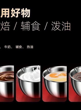 不锈钢泼油锅奶锅加厚家用商用热油小锅烘焙日式淋油锅迷你热油锅