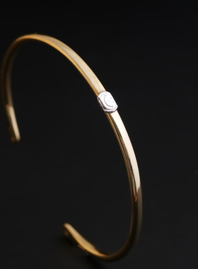 一休老银匠925纯银手工制作 BWL恶魔笑脸手镯手环