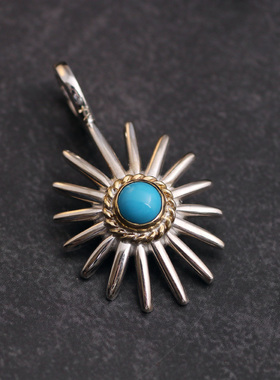 一休高桥吾郎风格925海胆花吊坠