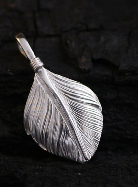 高桥吾郎手作风纯银项链吊坠