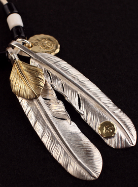 一休高桥吾郎 ikkyu goros上铜羽毛素羽大点铜项链套装