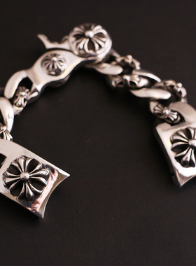 一休老银匠制作s925十字花20mm宽