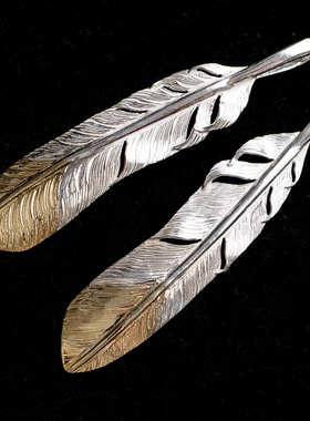 一休高桥吾郎风格纯银印第安羽毛