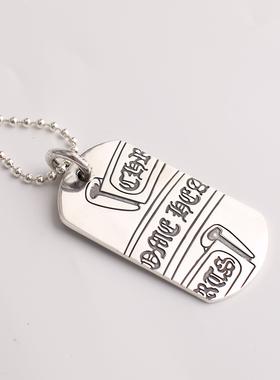 老银匠朋克风情侣男女款项链吊牌