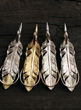 一休老银匠金线绕线hb羽毛吊坠