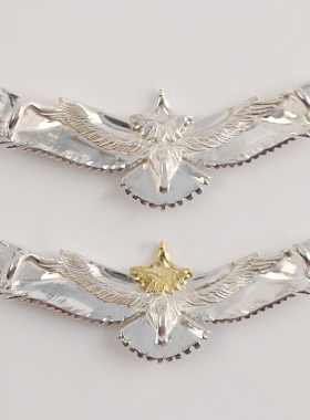 一休老银匠制作HORIZON BLUE/HB 925纯银 小鹰印第安高桥风格吊坠