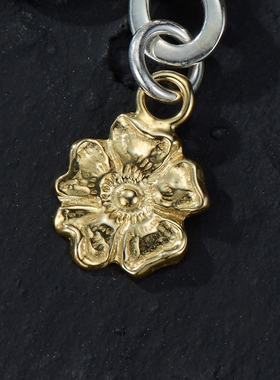 一休老银匠铜花鹰头饼项链百搭