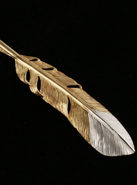 高桥吾郎纯银羽毛印第安吊坠