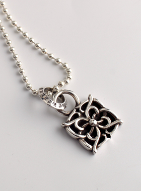 一休老银匠925纯银朋克情侣圆珠