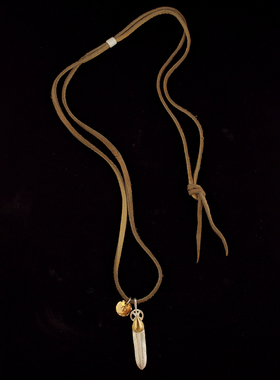 一休高桥吾郎925纯银鹿皮绳金饼