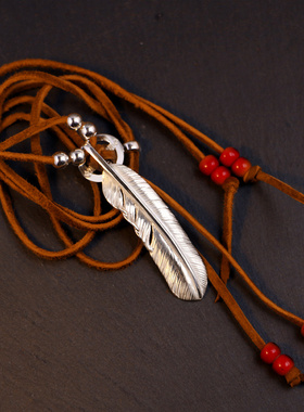 高桥吾郎老银匠羽毛琉璃项链