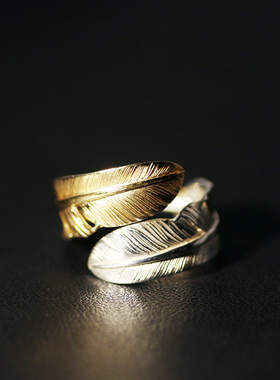一休高桥吾郎手作18K金羽毛戒指