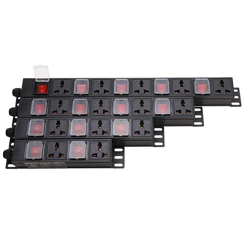 PDU机柜电源插座24568位10A16A独立开关鱼缸专用多功能接线板定制 - 图3