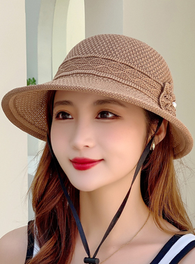 新款夏季渔夫帽女镂空休闲