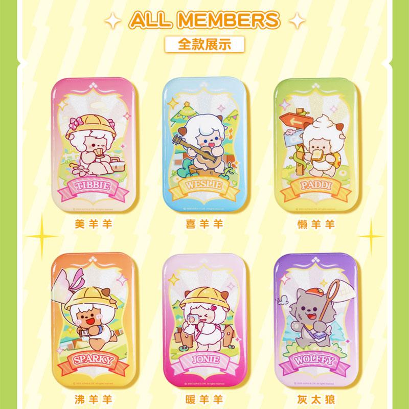 奥迪双钻喜羊羊与灰太狼马口铁徽章吧唧动漫周边谷子懒羊羊美羊羊 - 图1