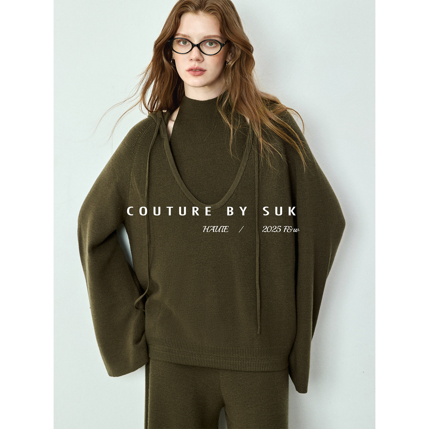 SUK 静影织风！可机洗100%羊毛套装女连帽休闲针织衫阔腿裤三件套,淘宝优惠券,粉丝福利购,淘宝优惠卷