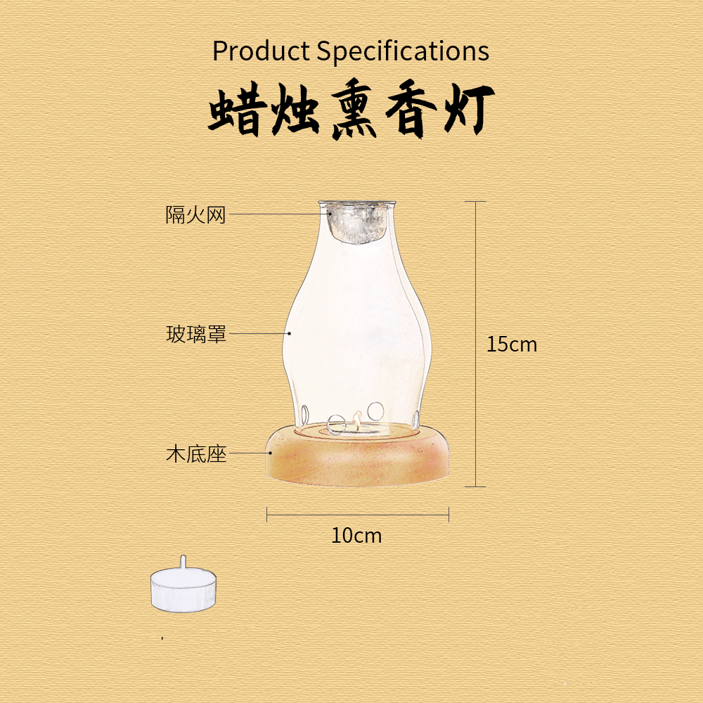 中式熏香炉 玻璃熏香炉 沉香檀天然香料香熏香炉蜡烛熏香灯,淘宝优惠券,粉丝福利购,淘宝优惠卷
