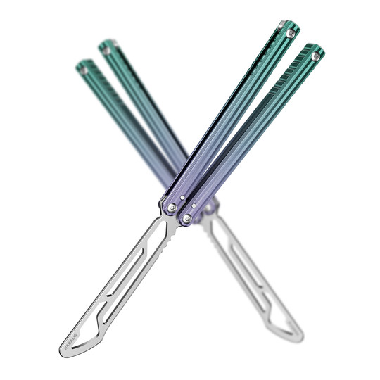 Nabalis-脉冲蝴蝶刀花式铝合金玩具冠绝天balisong安全未开刃