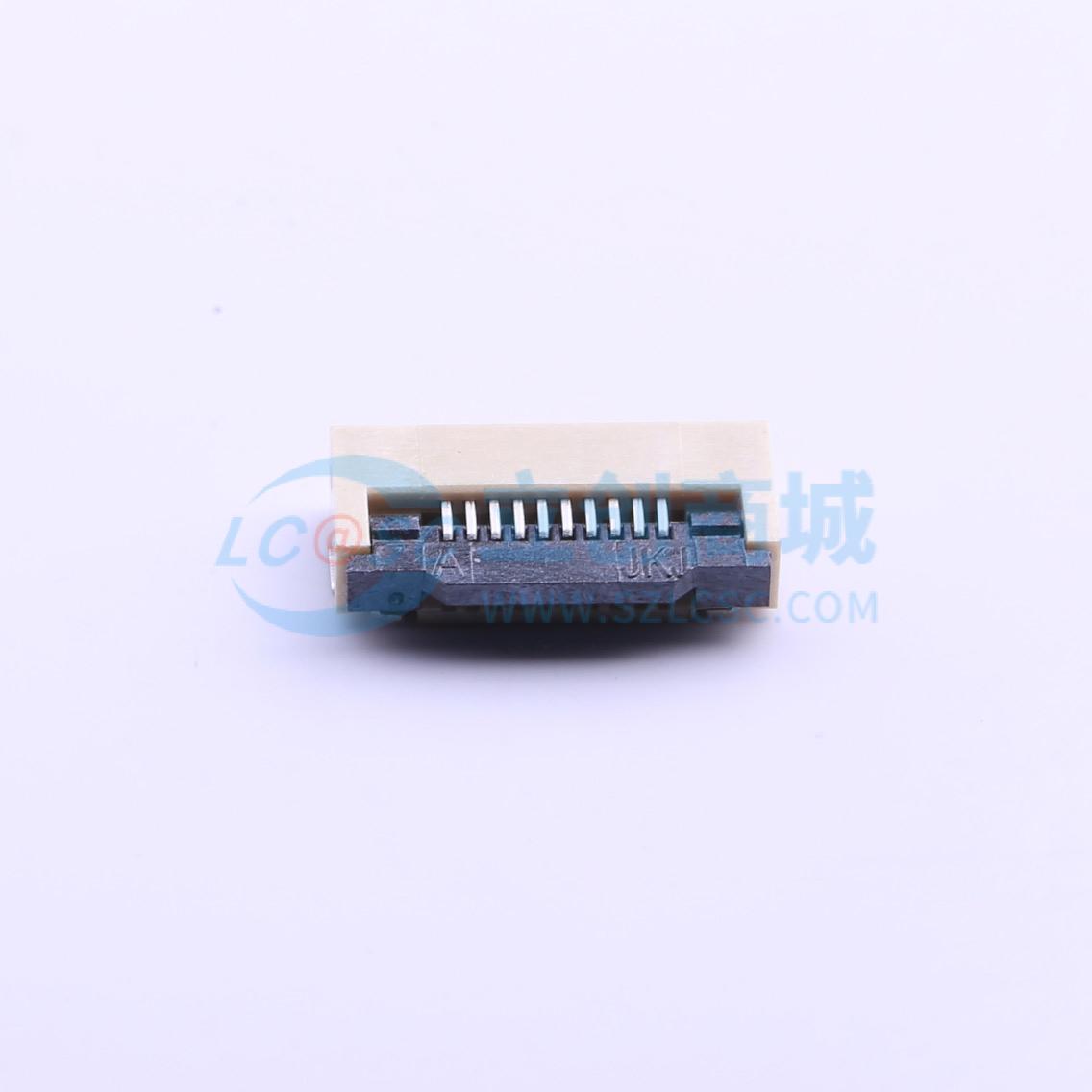 连接器 FPC0.5MM10P翻盖式下接触 SMD,P=0.5mm 电子元器件 - 图1