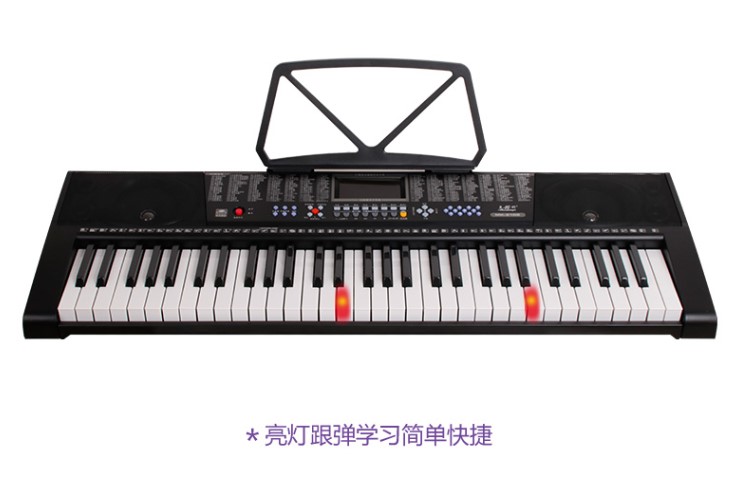 通用智能电子琴美科2108智能教学电子琴61键钢琴键发光键跟弹成人