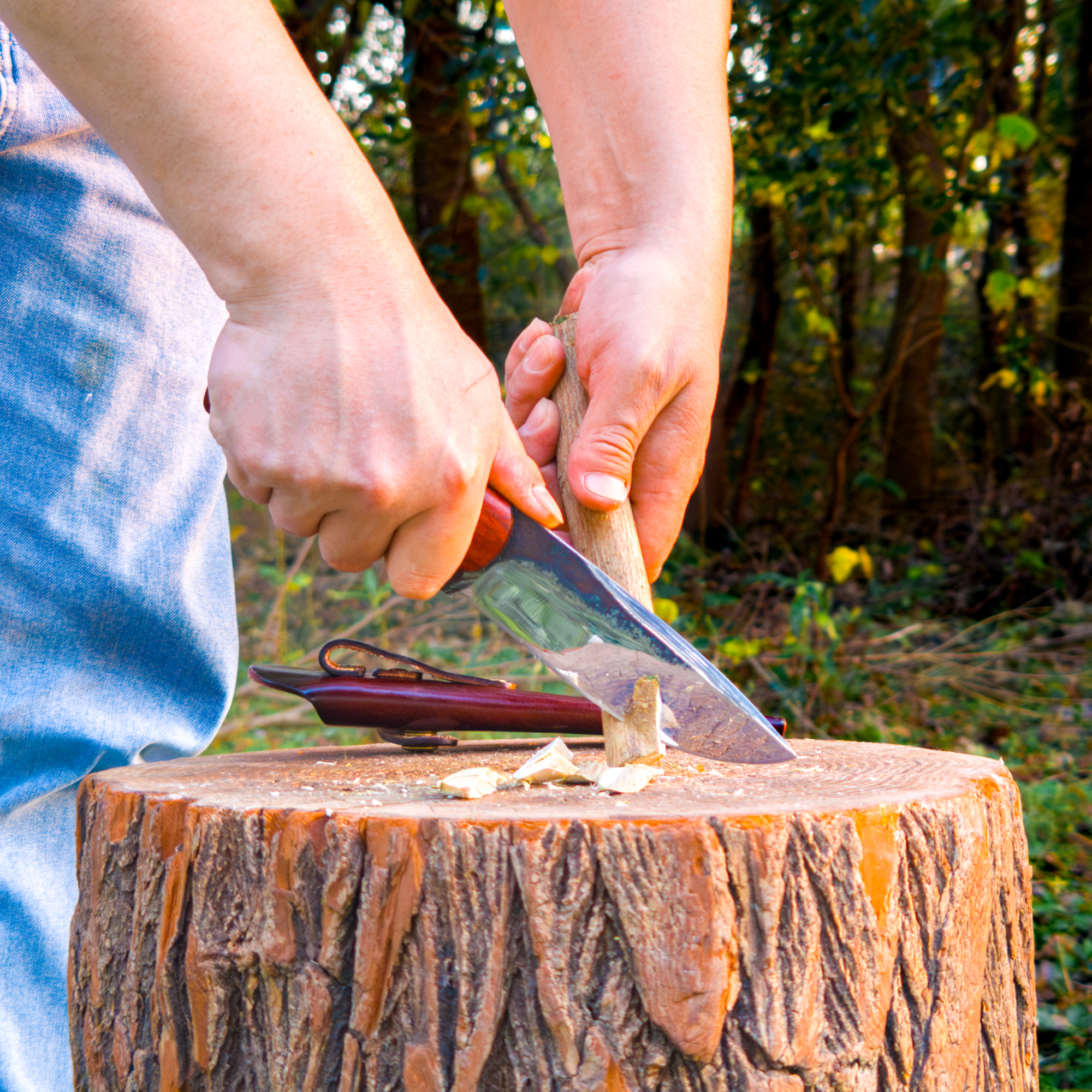 纯手工锻打小直刀轴承钢高硬度小刀户外露营多功能锋利手把肉小刀 - 图0