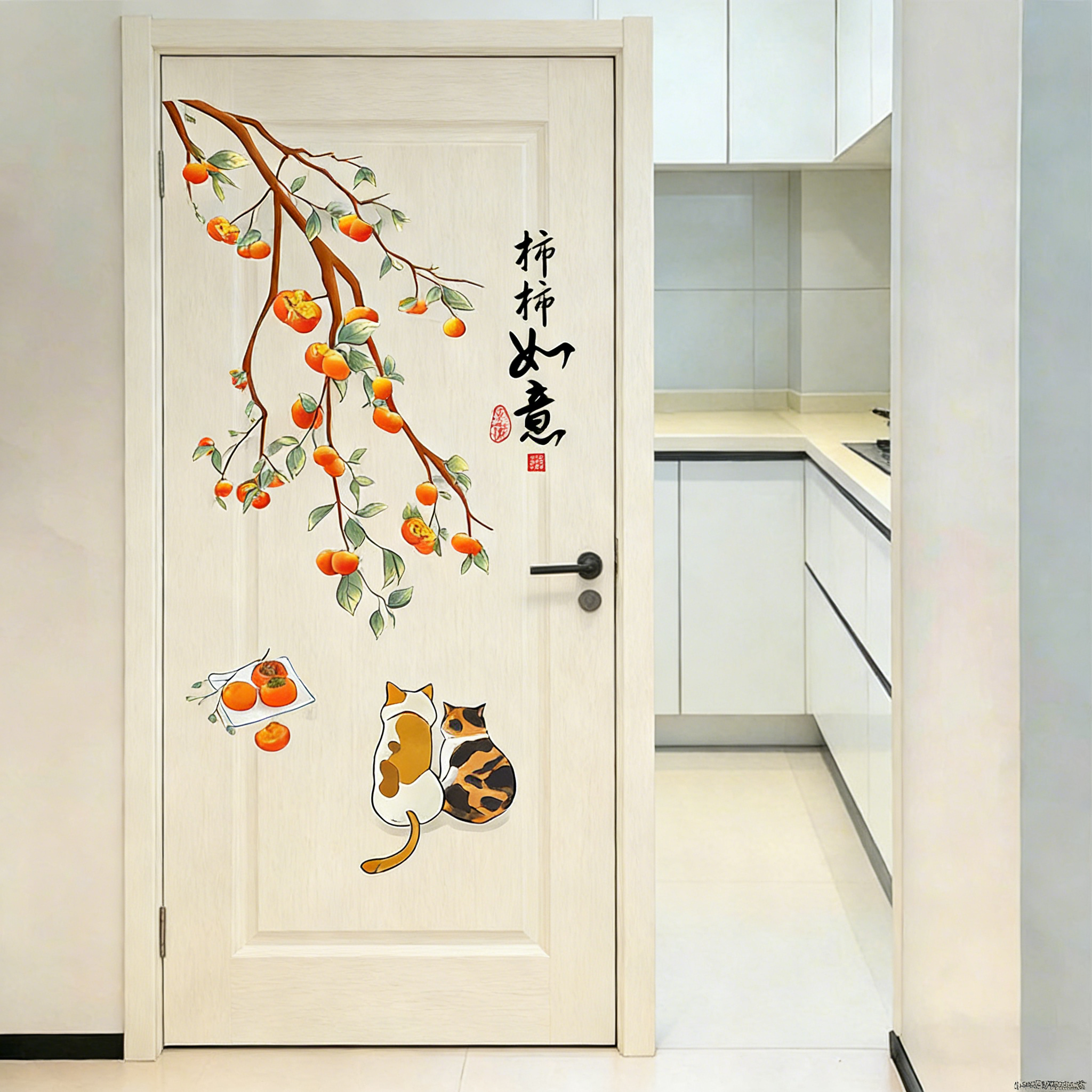 水电井门装饰美化贴纸画水暖管道井配电箱遮挡翻新防水暧居自粘贴,淘宝优惠券,粉丝福利购,淘宝优惠卷