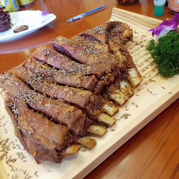 老顾客孜然羊排500g16袋 整箱手抓羊肋排烧烤羊排 餐饮半成品商用 - 图1