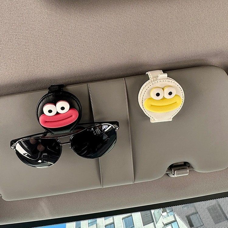 车载眼镜夹汽车遮阳板收纳神器多功能创意卡片票据夹子卡通太阳镜,淘宝优惠券,粉丝福利购,淘宝优惠卷