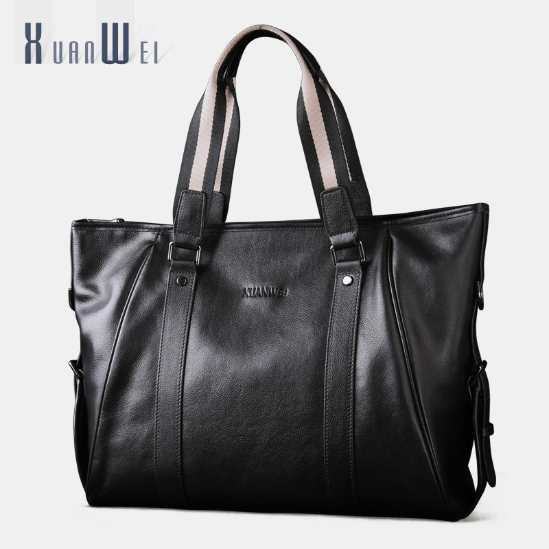 轩唯男士手提包真皮横款休闲公文包 轩唯男士包袋