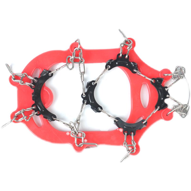 户外登山小孩冰爪防滑鞋套雪地11齿鞋钉滑雪儿童防摔冰抓鞋链雪爪 - 图3