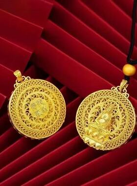 新款阿弥陀佛金色吊坠