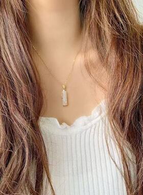 白竹节金色O字链女项链