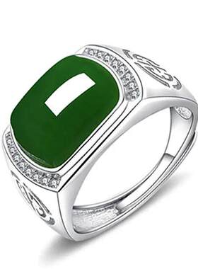 风回扳指合金绿色民族项链