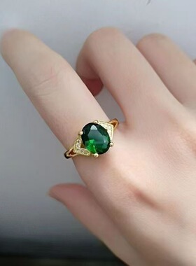 2026新款金色莫桑钻绿宝石活