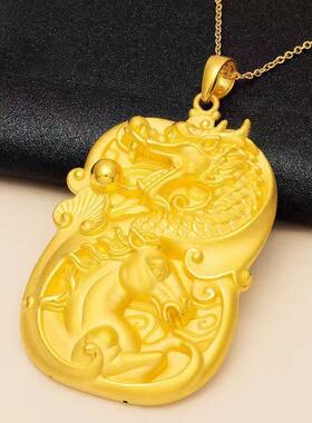 时尚龙马精神金色男款吊坠