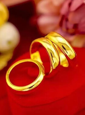 新款金色情侣开口戒指