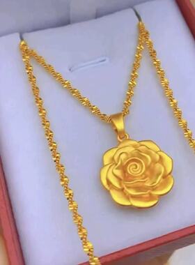 百搭金色牡丹水波链51