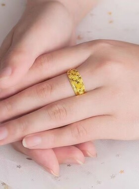 新款满天星金色小花戒指