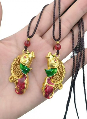 国潮古法沙金珐琅彩五帝福袋吊坠