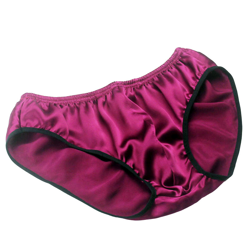 加大码中腰 100%桑蚕丝 真丝内裤 男士 三角内裤 U型囊凸保健透气 - 图1