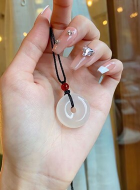 清冷国风平安扣合金颈链 小巧平安扣吊坠 文艺复古女生气质首饰