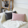 Solid color velvet rectangular pillow strip customized